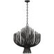 Chapman & Myers Astra LED 31.75 inch Aged Iron Sculpted Chandelier Ceiling Light