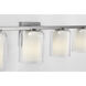 Drew & Jonathan Holden 4 Light 32.63 inch Brushed Nickel Bath Vanity Wall Light