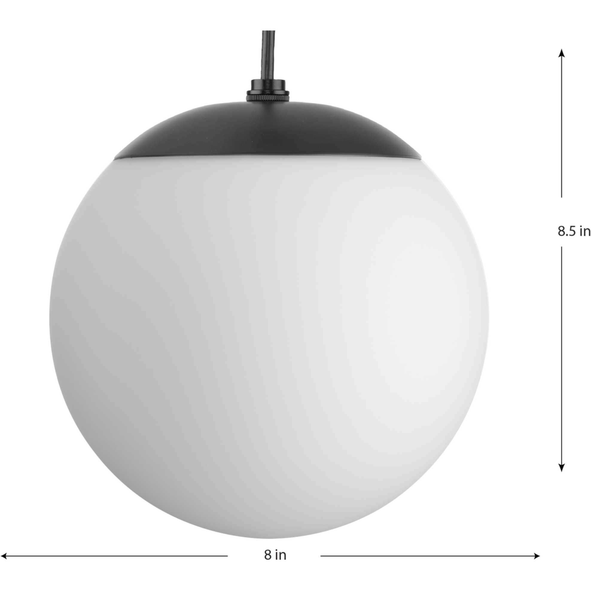 Atwell 1 Light 8 inch Matte Black Pendant Ceiling Light, Small