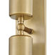 Pratt 2 Light 19 inch Heritage Brass Outdoor Wall Mount