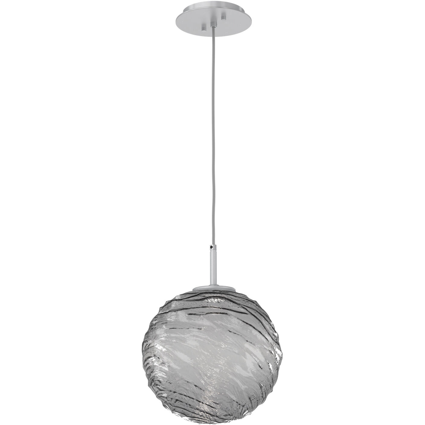 Gaia LED 20 inch Classic Silver Pendant Ceiling Light in Smoke, 2700K LED, Large