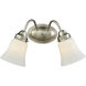 Califon 2 Light 13 inch Brushed Nickel Vanity Light Wall Light