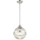 Modern 1 Light 10 inch Polished Nickel Mini-Pendant Ceiling Light