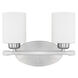 Dixon 2 Light 13 inch Brushed Nickel Vanity Light Wall Light