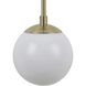 Duo LED 6 inch Brushed Brass Sconce Wall Light