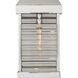Chapman & Myers Dunmore 1 Light 13.25 inch Polished Nickel Outdoor Curved Glass Louver Sconce, Small