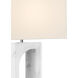 Gemini 30 inch 150 watt White Marble Table Lamp Portable Light