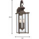 Jamestowne 2 Light 20.25 inch Antique Bronze Outdoor Wall Lantern