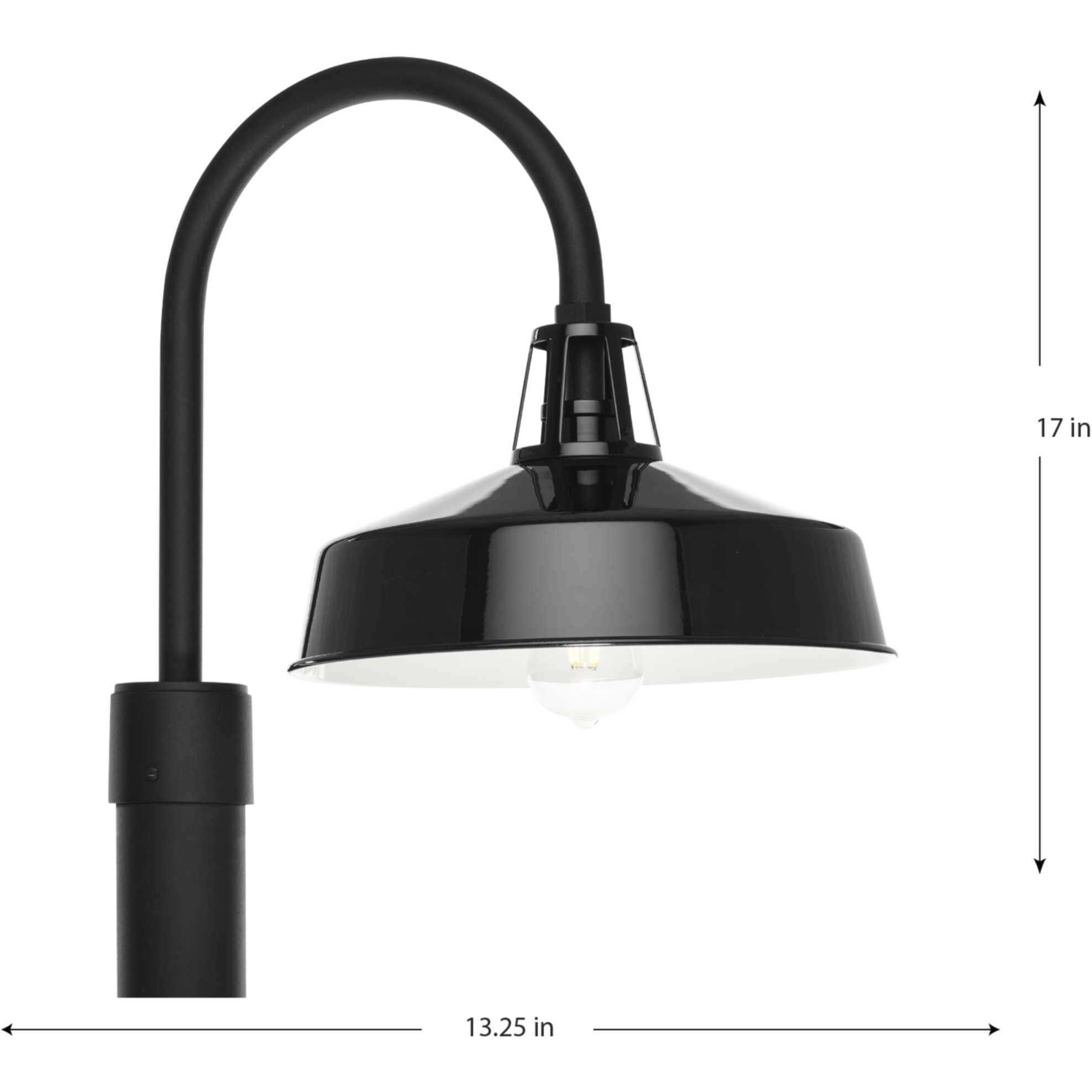 Cedar Springs 1 Light 17 inch Gloss Black Outdoor Post Lantern