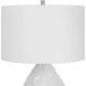 Loop 25 inch 150.00 watt White Glaze and Brushed Nickel Table Lamp Portable Light