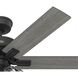 Fonthill 52 inch Matte Black with Dark Gray Oak/Matte Black Blades Ceiling Fan