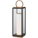 Gareth 29 inch 3.00 watt Patina Brass/Textured Black Outdoor Rechargeable Table Lamp