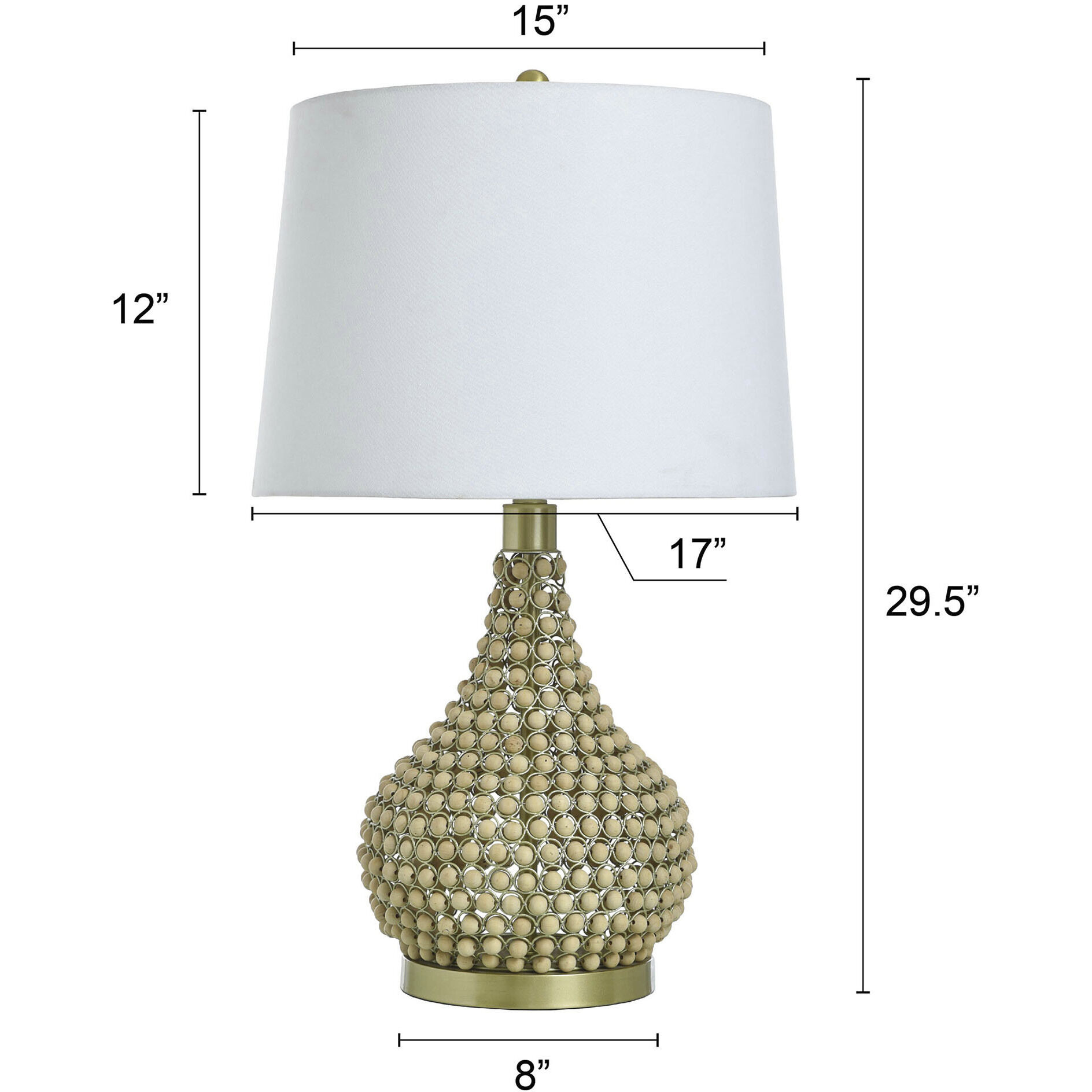 Medero 29.5 inch 150.00 watt Natural Painted Table Lamp Portable Light