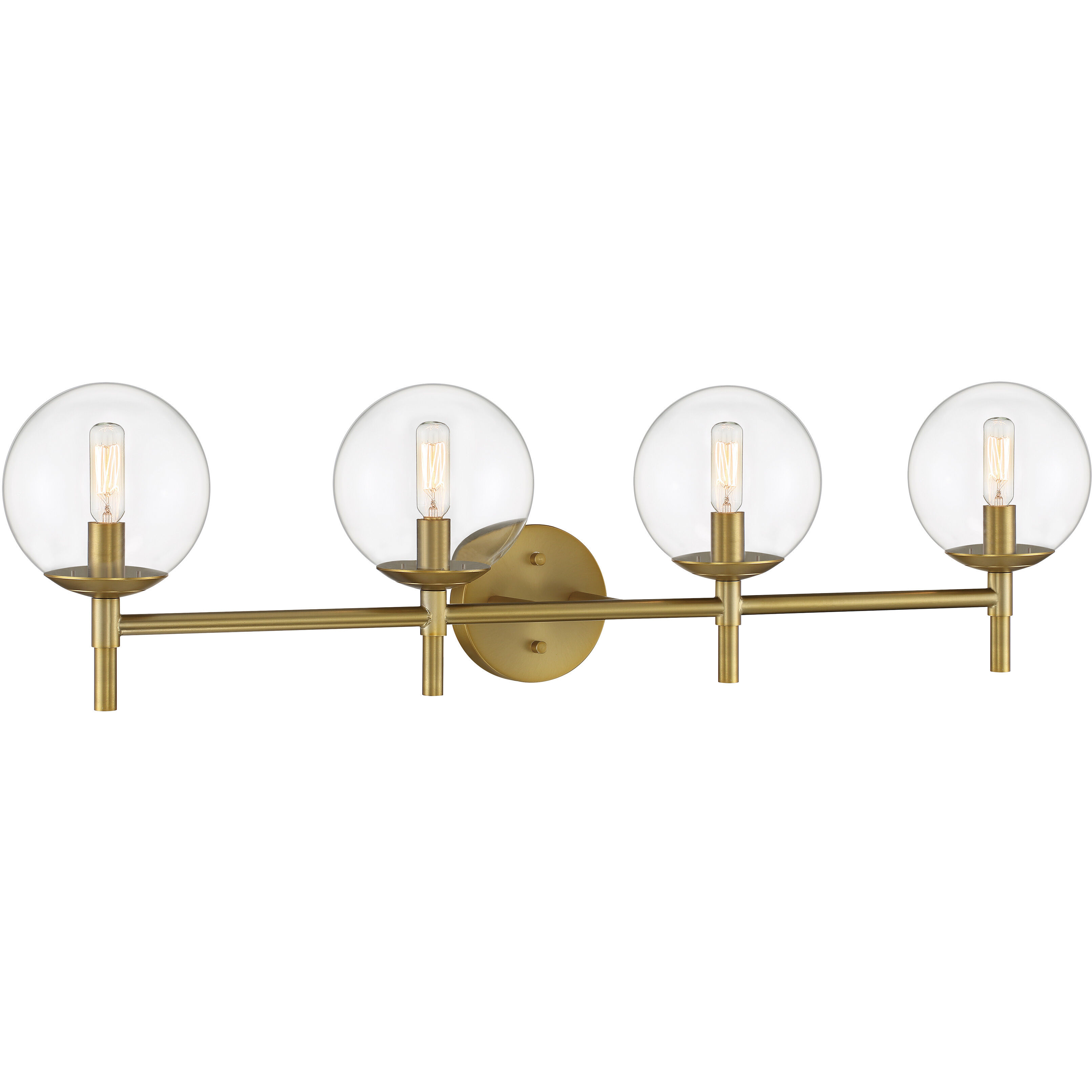 Auresa 4 Light 35 inch Soft Brass Bath Light Wall Light