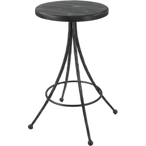 Sona 26 inch Matte Black and Natural Aged Black Counter Stool
