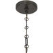 Andover 4 Light 20 inch Mediterranean Bronze and Riviera Brass Chandelier Ceiling Light