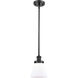 Ballston Small Cone LED 6 inch Matte Black Pendant Ceiling Light in Matte White Glass, Ballston