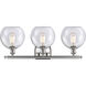 Ballston Athens 3 Light 26 inch Brushed Satin Nickel Bath Vanity Light Wall Light in Seedy Glass, Ballston