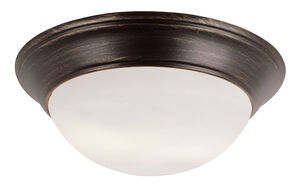 Bolton 2 Light 14 inch Rubbed Oil Bronze Flushmount Ceiling Light