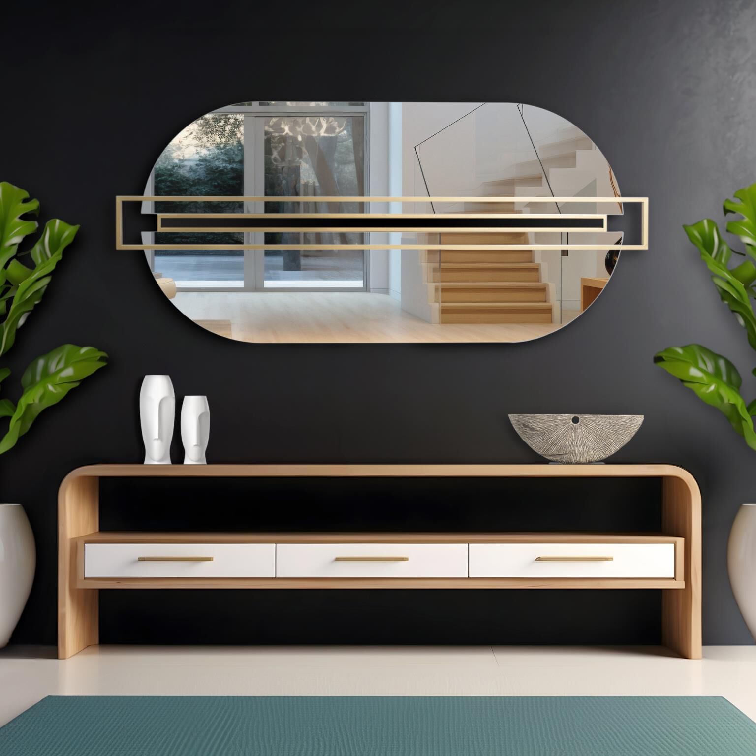 Trexell 71 X 32 inch Gold Mirror