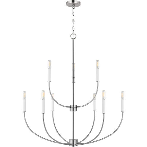 Greenwich 9 Light 32 inch Brushed Nickel Chandelier Ceiling Light in Brushed Nickel Silver