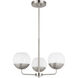 Alvin 3 Light 20.25 inch Satin Brass Chandelier Ceiling Light