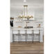 Datus 10 Light 42.5 inch Rubbed Brass Linear Chandelier Ceiling Light