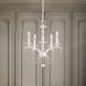 Priscilla 5 Light White Chandelier Ceiling Light in Optic, Adjustable Height