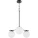 Jasper 3 Light 22 inch Matte Black Chandelier Ceiling Light