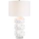 Cambre 26 inch 150 watt Clear Crystal and Antique Brass and Crisp White Table Lamp Portable Light