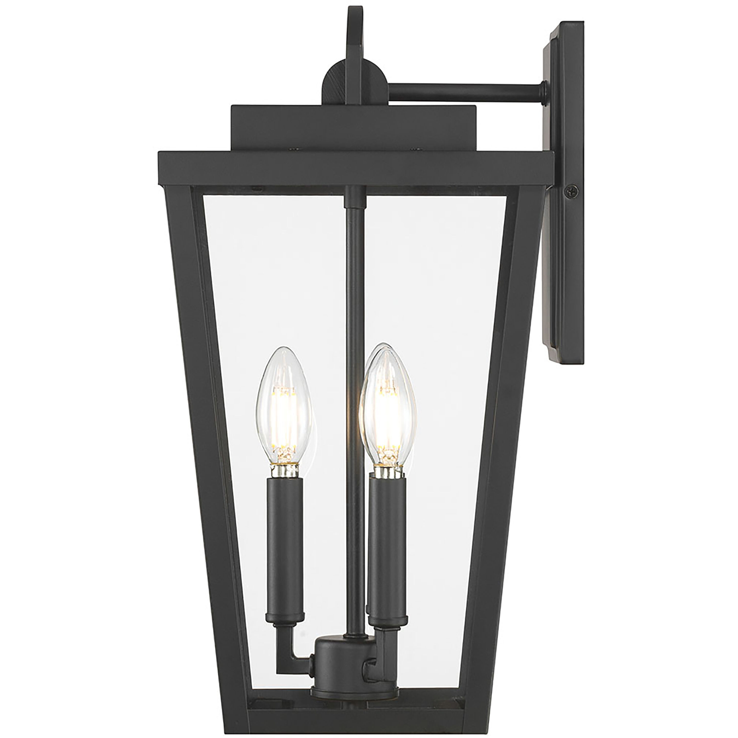 Brenwick 3 Light 17 inch Powder Coated Black Outdoor Wall Sconce