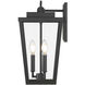 Brenwick 3 Light 17 inch Powder Coated Black Outdoor Wall Sconce