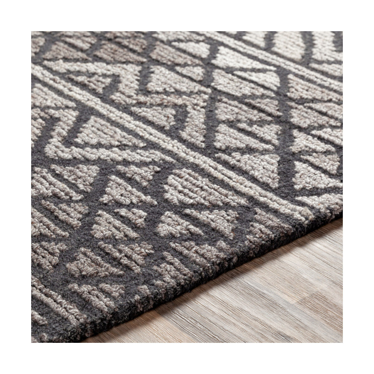 Tahoma 90 X 60 inch Camel/Charcoal/Dark Brown/White Rugs