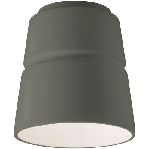Radiance Collection 1 Light 7.5 inch Pewter Green Flush-Mount Ceiling Light
