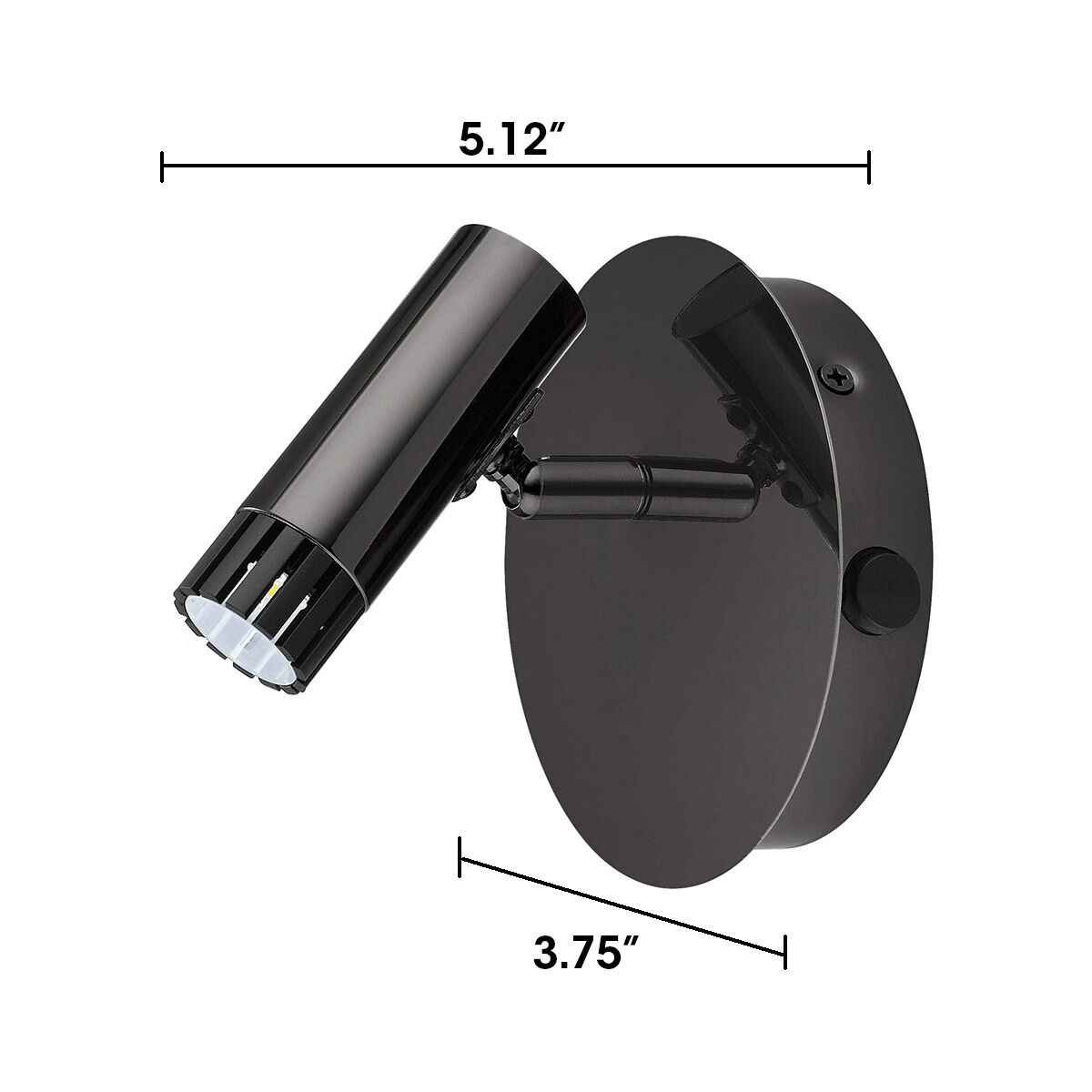 Lianello 1 Light 120 Black Chrome Wall Track Light Ceiling Light