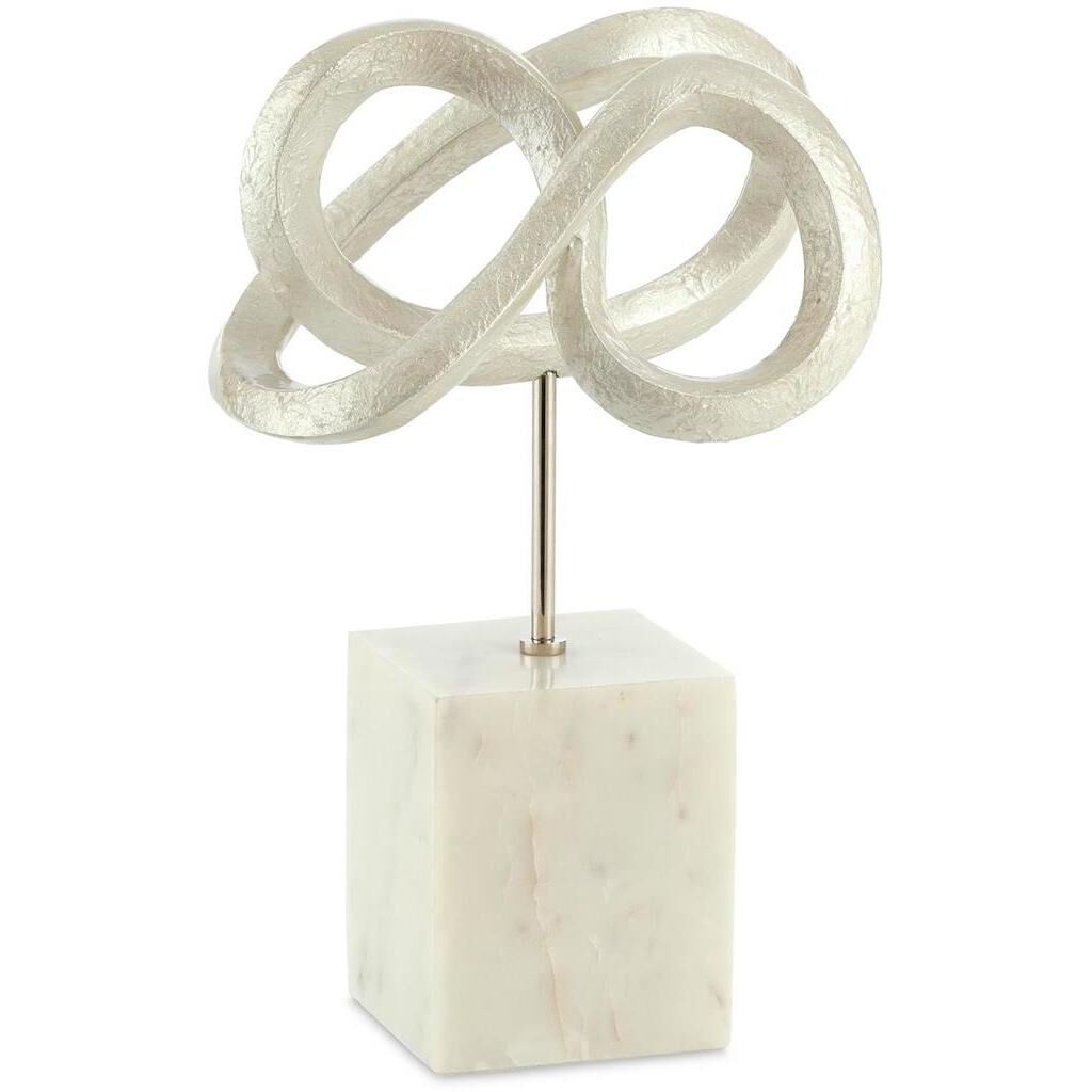 Abstract Coil 14.5 X 9 inch Sculpture, on Marble, Tall