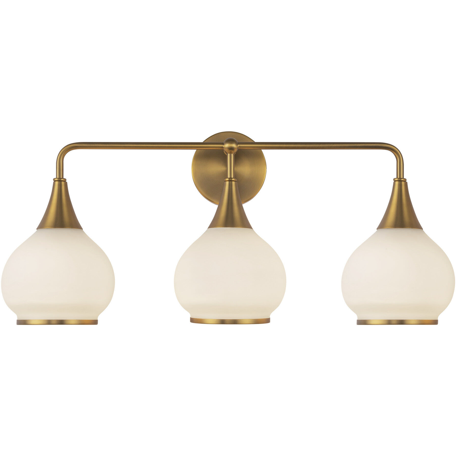 Alora Mood Hazel Bath Vanity Light Wall Light in Aged Gold, Matte Opal Glass