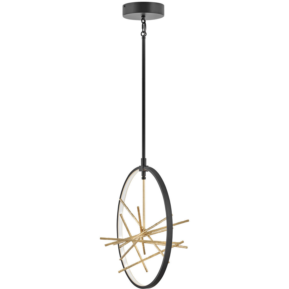 Styx LED 18 inch Black Chandelier Ceiling Light
