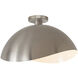 Luna Bella 1 Light 17 inch Satin Nickel Flush Mount Ceiling Light in Satin Nickel and White Steel