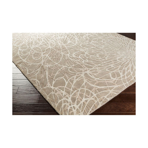 Etienne 72 X 48 inch Taupe/Ivory Rugs, Wool, Bamboo Silk, and Cotton