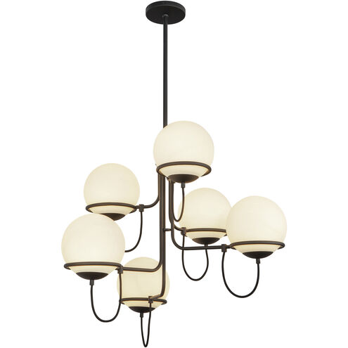 Alora Mood Alba 6 Light 32 inch Matte Black Chandelier Ceiling Light