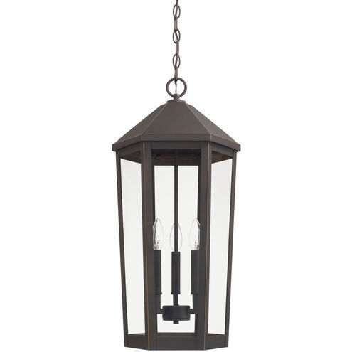 Ellsworth 3 Light 13 inch Oiled Bronze Outdoor Hanging Lantern