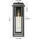 Mansfield 1 Light 20 inch Matte Black Outdoor Sconce in Seedy Glass