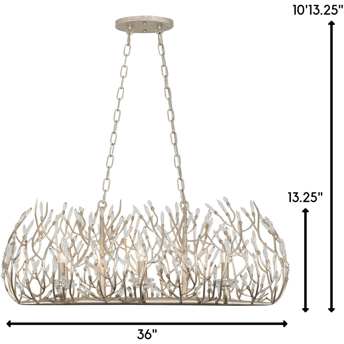 Bask Linear Pendant Ceiling Light in 6