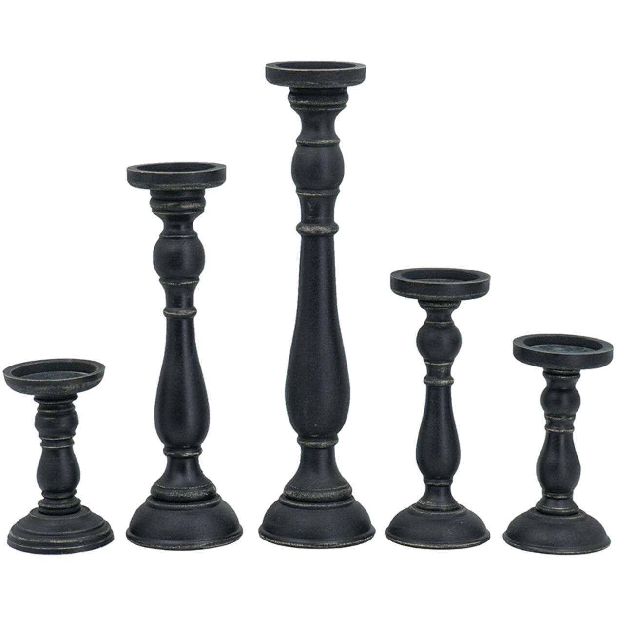 Anita Candle Holder in Black