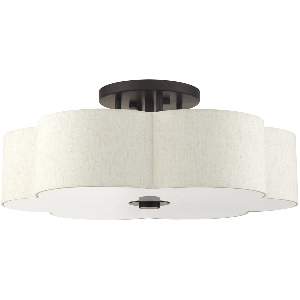 Solstice 6 Light 28 inch English Bronze Semi Flush Ceiling Light