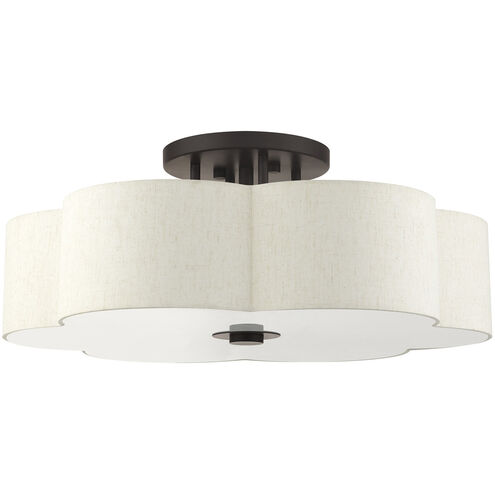 Solstice 6 Light 28 inch English Bronze Semi Flush Ceiling Light