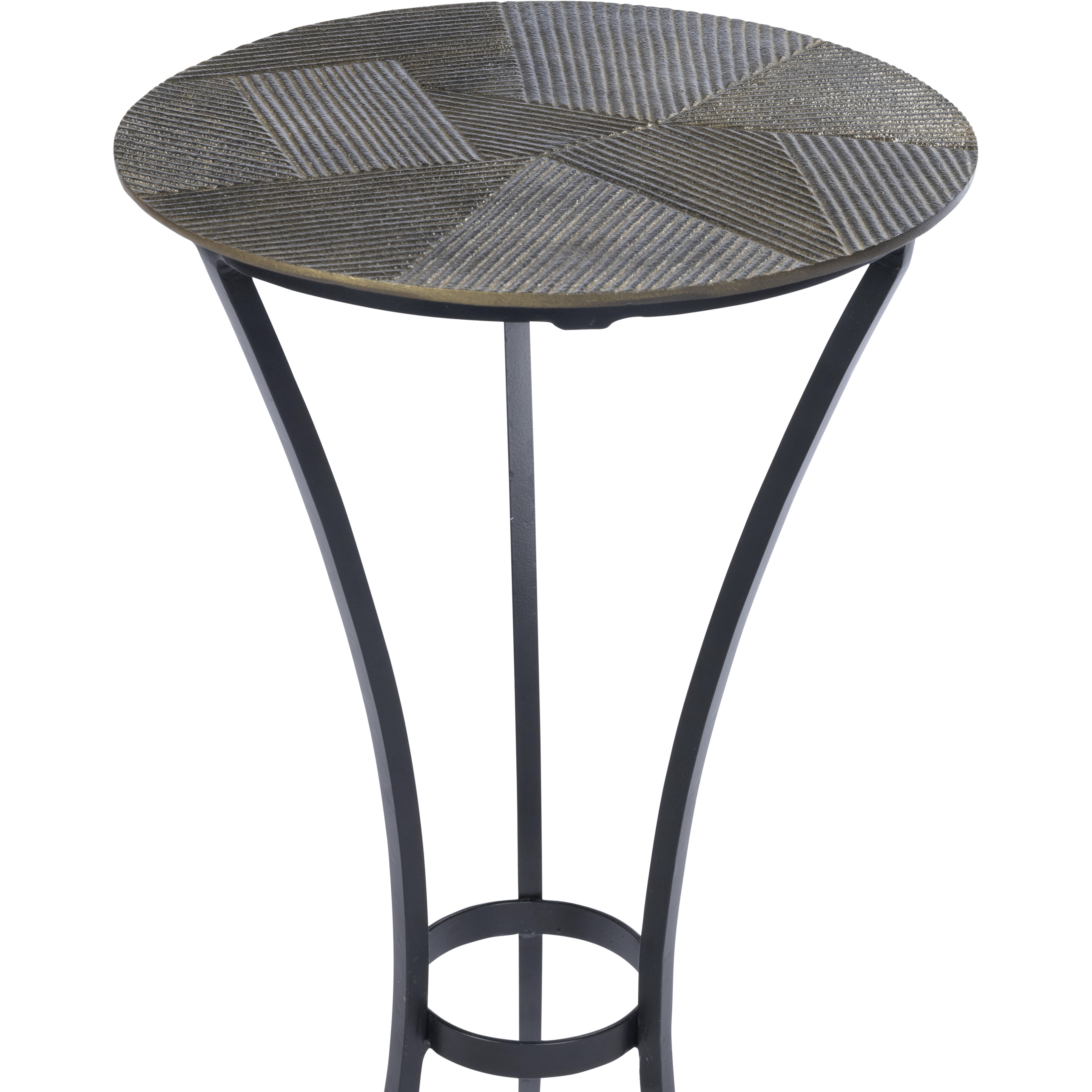 Gaston Round Metal End or Side Table