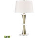 Brandt 32 inch 150.00 watt Gold with Clear Table Lamp Portable Light