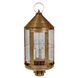 Heal 3 Light 25 inch Antique Brass Post Lamp in Seedy Marine Glass, Three 60W Candelabra